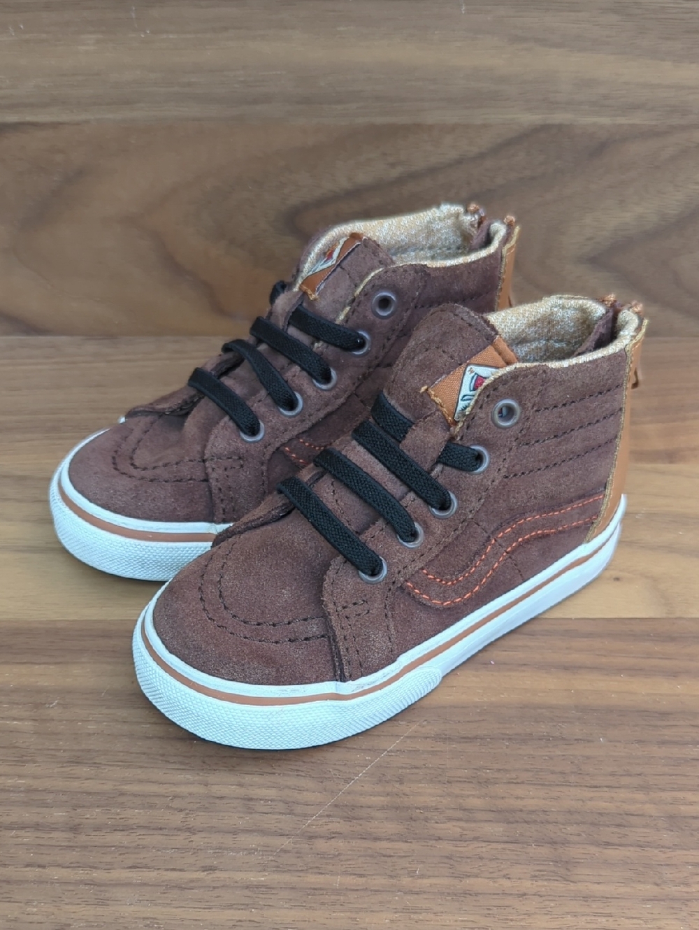 Vans Kids SK8-Hi Zip MTE-1 Brown Suede High-Top Sneakers